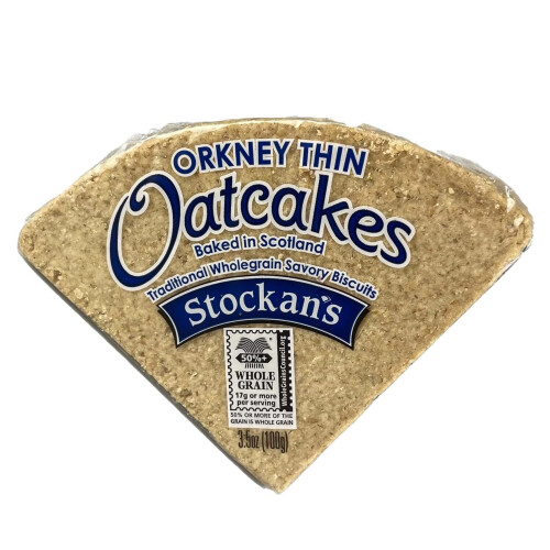 Stockan Original Thin Oatcakes 2 x 100g (each 100g packet contains 8 triangular pieces)