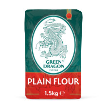 Green Dragon Plain Flour 1.5KG | Easy To Use | Chef's Choice | Used In Restaurant & Takeaway | Pack of 1 (1.5KG)