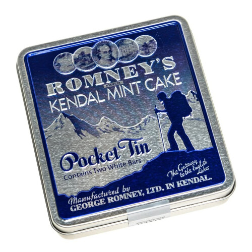 Romney's Kendal Mint Cake 5.9 oz / 170g Pocket Tin - WHITE