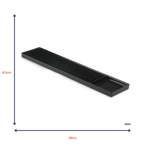 bar@drinkstuff Rubber Bar Mat 15"/39cm, Single 1