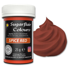 Sugarflair Pastel Spice Red Food Colouring Paste 25g - Concentrated Paste Food Dye for Cake Decorating, Fondant, Buttercream, Cake Batter and More -