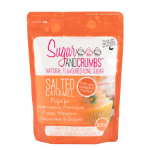 Sugar and Crumbs Salted Caramel Natural Flavoured Icing Sugar for Cakes, Buttercream and Other Baking - 500g