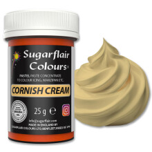 Sugarflair Pastel Cornish Cream Food Colouring Paste 25g - Concentrated Paste Food Dye for Cake Decorating, Fondant, Buttercream, Cake Batter and More