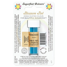 Sugarflair Blossom Tint Peacock Food Colouring and Dusting Powder, Matt Finish, Brush On or Mix with Rejuvenator Spirit to Create a One of A Kind Cake