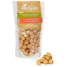 Joe & Seph's Vegan Toffee Apple with Cinnamon Popcorn (1x80g), 1 Star Great Taste Award, gourmet popcorn, air-popped popcorn, popcorn bag, popcorn for