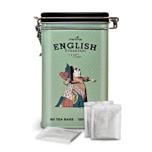 Charbrew Alice In Wonderland Queen Of Hearts English Breakfast Metal Tea Tin Caddy Gift ? 60 Teabags Black Tea
