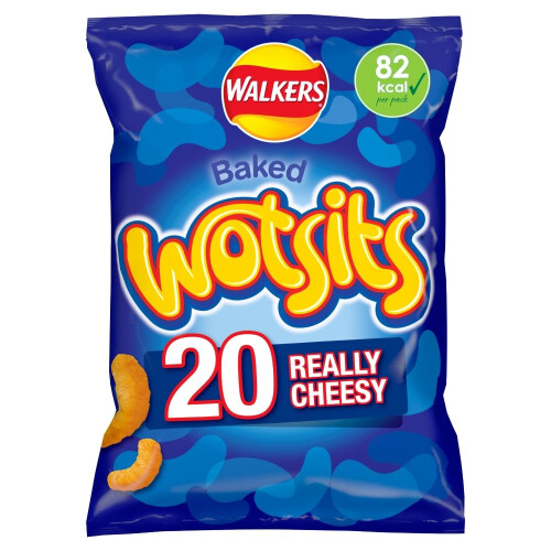 Walkers Walkers Wotsits Really Cheesy Multipack Snacks Crisps 20x16.5g