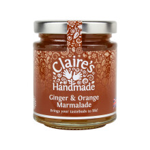 Claire's Handmade - Ginger and Orange Marmalade (227g) - Traditionally Made Bright, Tangy & Uplifting Breakfast Treat, Suitable for Vegetarian, Vegan