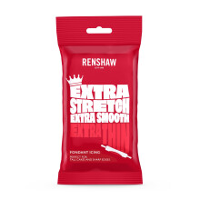 Renshaw Red Extra Stretch, Smooth & Thin Fondant Icing, 250 g (Pack of 1) - Ready to Roll Icing for Cakes
