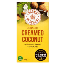 Coconut Merchant Organic Creamed Coconut 200g (Pack of 1) | Vegan | Dairy and Gluten Free |Ethically Sourced