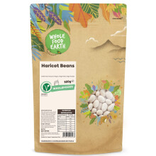 Wholefood Earth Haricot Beans 500g | GMO Free | Natural | Vegan | High Fibre | High Protein