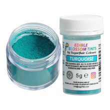 Sugarflair Food Colouring Powder Dust Turquoise Blossom Tint, Use on Cake Decorations or Colour Sugarpaste, Fondant, Icing, Chocolate, Buttercream,