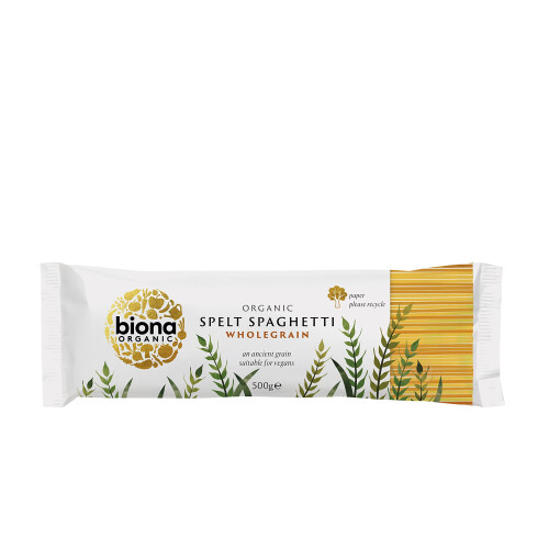 Biona Organic Spelt Wholegrain Spaghetti, 500g