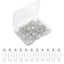 Small Safety Pins Silvery,0.75Inch/19mm Silvery Safety Pin for Clothes Metal Tiny Saftey Pins Rust Resistant Mini Safety Pin for Art