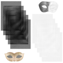 Giantree 10-Pack Fur Suit Eye Mask Net, Plastic Mesh, Hard Linen Net, Waterproof Printable PVC Eye Mask Net Suitable for Fur Cosplay Props, Fur Suit