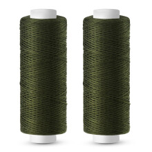Easusy Army Green Thread, 2 Pcs 200 Yards All Purpose Strong Thread for Hand Sewing, Sewing Machine, Hand Stitching, Embroidery