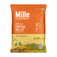 Mille Foxtail Millet Whole Grain | Certified Low GI | Rice Replacement | Unpolished, No Soaking Required | High Fibre and Plant Protein | Cooks in 10