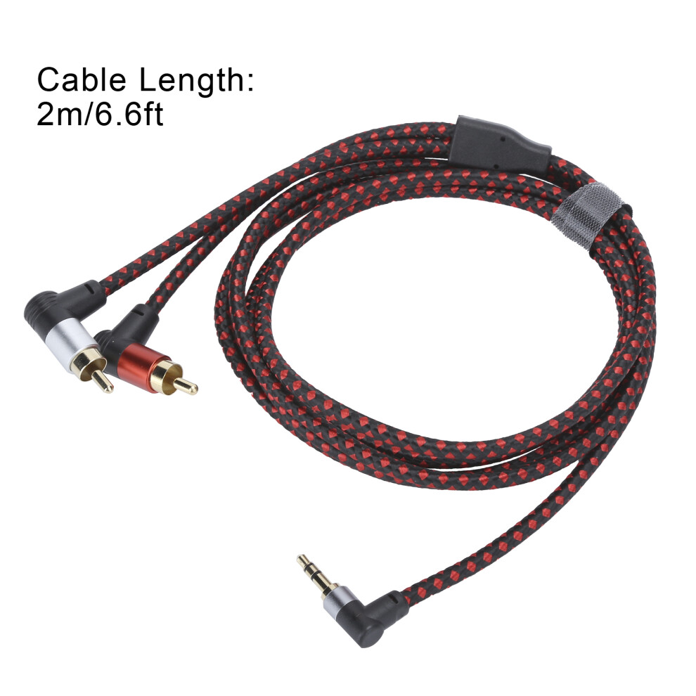 90 3.5Mm To 2Rca Male Stereo Audio Cable 2M Abs 6921393806793