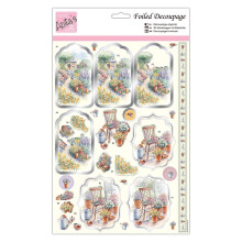 Anita's A4 Country Cottage Coloured Decoupage Sheet, Accessories Supplies For Craft, Paper Craft, Scrapbooking, Card Making, Origami, Ideal for Adult
