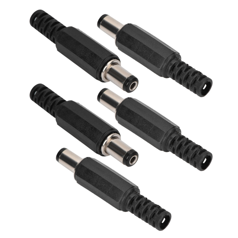 Male Dc Power Jack 2.1Mm X 5.5Mm 5 Pieces 7340572388308