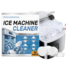 Ice Machine Cleaner Maker Descaler, 12 Clean Tablets for Ice Makers, Compatible with Opal & Kitchenaid, Helps Remove Hard Water and Mineral Buildup