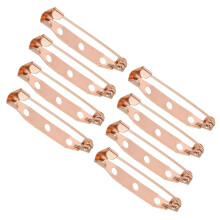 TA-VIGOR 50Pcs Brooch Pins, 35mm Safety Bar Pins Backs, BroochClasp for Badges Corsages Boutineer Name Tags Jewelry Making DIY Crafts, Rose Gold