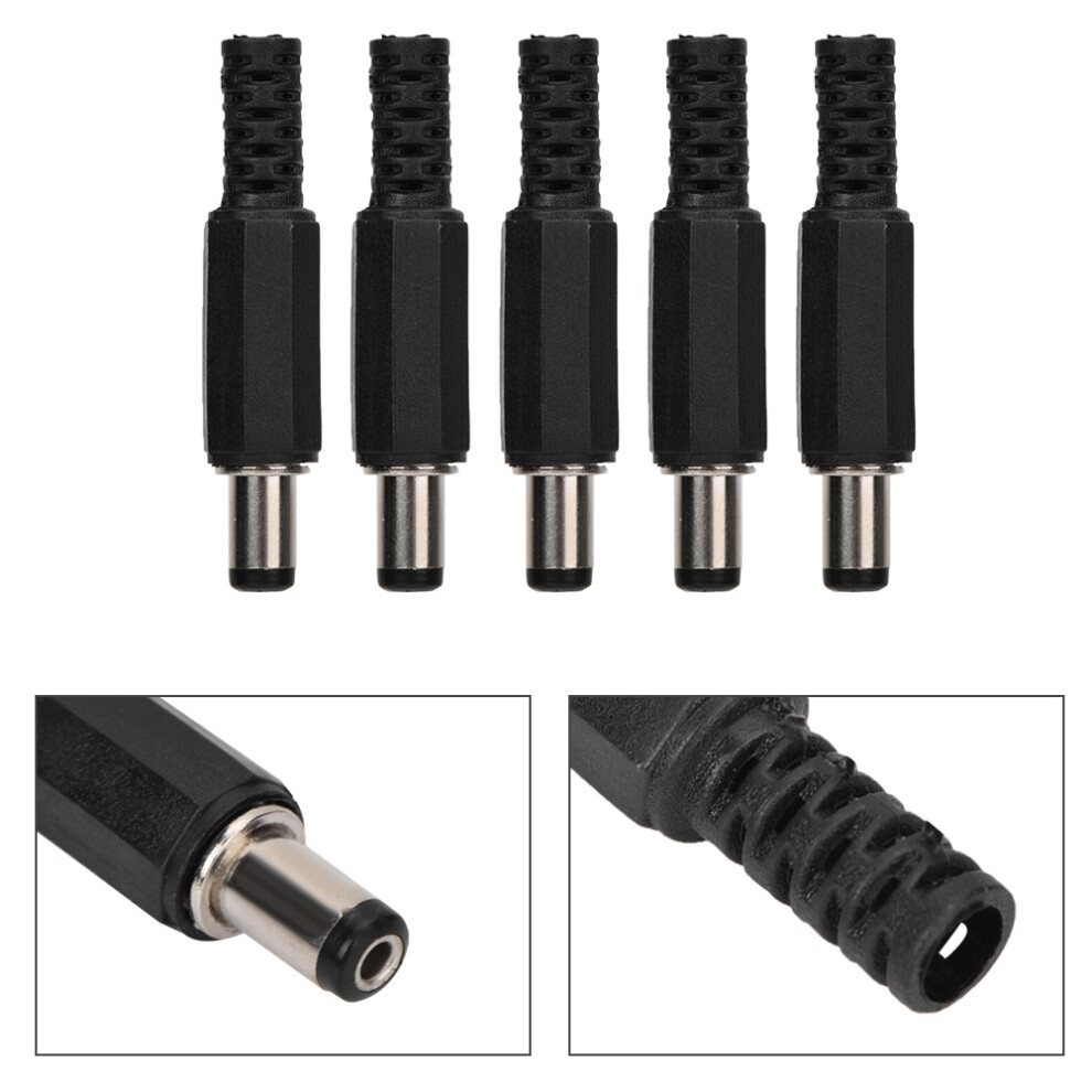 5X 2.1Mm X 5.5Mm Male Dc Power Plug Jack 7340572406521