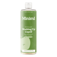 Miniml Washing Up Liquid Apple 400ml ? Plant Based Vegan Dish Soap, Biodegradable, Non-Toxic, Tough on Grease, Gentle on Hands