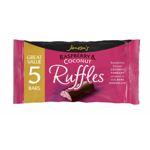 Jamesons Raspberry & Coconut Ruffles 26g 5 Bars