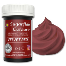 Sugarflair Spectral Velvet Red Food Colouring Paste 25g - Concentrated Paste Food Dye for Cake Decorating, Fondant, Buttercream, Cake Batter and More