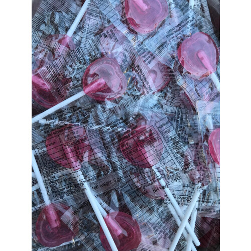 Jelly Belly Heart Lollies x20 Lollipops