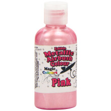 Magic Colours Metallic Edible Airbrush Food Colouring for Cake Decoration ? Pink (55ml)
