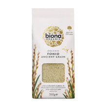 Biona Organic Fonio Grain, 350g - Ancient Grain - Fluffy Texture and Nutty Flavour - Rice Alternative - Sustainable 100% Recyclable Paper Packaging -