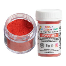 Sugarflair Food Colouring Powder Dust Poppy Red Blossom Tint, Use on Cake Decorations or Colour Sugarpaste, Fondant, Icing, Chocolate, Buttercream,