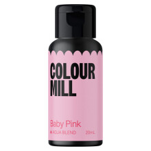 Colour Mill Aqua Blend Food Colouring Baby Pink: Next Generation Water Based Liquid Food Colours - 20 ml