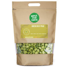 Wholefood Earth Green Split Peas 500 g | GMO Free | Natural | High Fibre | High Protein
