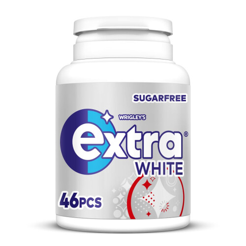 Extra White Chewing Gum, Sugar Free, 46 pieces