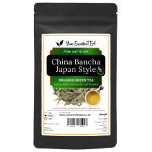 China Bancha Green Tea Loose Leaf Organic (150g) ? Japan Style Chinese Green Tea, Later Harvest Large Leaves, Mild Smooth Flavour, Gentle Vegetal