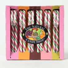 Natural Candy Shop - Peppermint Natural Candy Canes 12 x 14g Cradle Giftbox