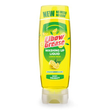 Elbow Grease Stand Up Washing Up Liquid | Power Degreaser - Easy Squeezy | No Mess, No Leaks (Lemon, 450ml)