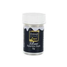 Colour Splash Luxe Silver Sparkle Dust, Food Colouring Glitter Powder For Cake Decorating & Baking, Colour Fondant, Icing, Toppers, Modelling Paste -