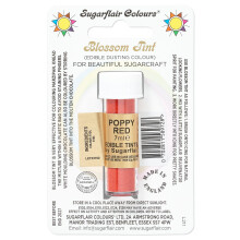 Sugarflair Blossom Tint Poppy Red Food Colouring and Dusting Powder, Matt Finish, Brush On or Mix with Rejuvenator Spirit to Create a One of A Kind