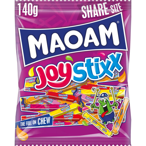 HARIBO MAOAM Joystixx ? Chewy Fruit Flavour Sweets ? 140g Share Size