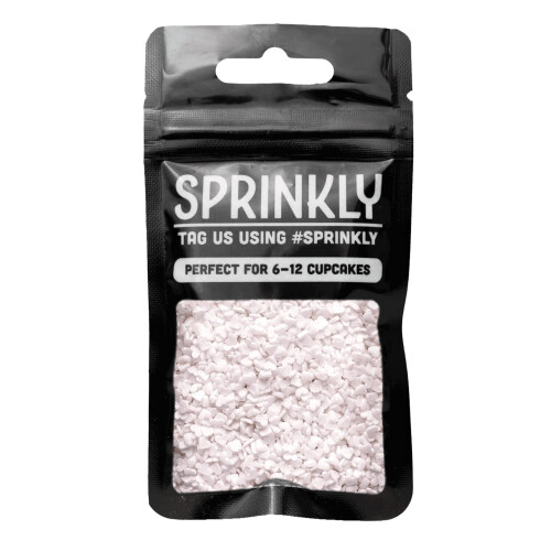 SPRINKLY - Glimmer Hearts - White (Mini) - 25g