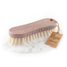 VIGAR - Multifunctional Brush - Hard and Resistant Bristles - 12 x 6 x 4 cm - Made in Spain with Recycled Materials - Flat Ergonomic Design - Brown
