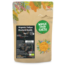 Wholefood Earth Organic Yellow Mustard Seeds 50 g | GMO Free | Certified Organic