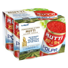 Mutti Finely Chopped Tomatoes 400g (Pack of 4)