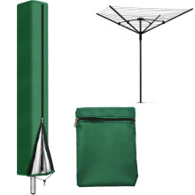XIANGLONGY Washing Line Cover with Drawstring, Washing Line Covers Rrotary with Zip, 165x16x16cm, Waterproof Rotary Airer Cover, Durable Ooxford