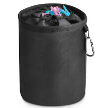 Large Peg Bag With Closing Cord - Oxford 600D Waterproof Weather Resistant Clothes Organizer for Rotary Dryer, Indoor Outdoor Laundry Storage (28 x 20