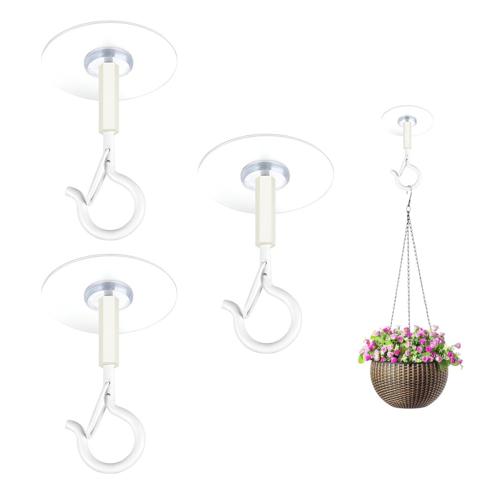 Hooks Heavy Duty 3 Pcs Ceiling Hooks, Heavy Duty Self-Stick Ceiling Hooks For Hanging Plants, Bird Feeders, Lanterns, Wind Chimes, Planters, 5051225097714